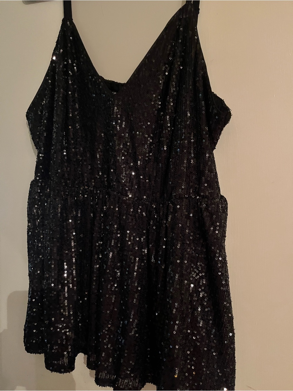 torrid Black Sequin Camisole Party Top
